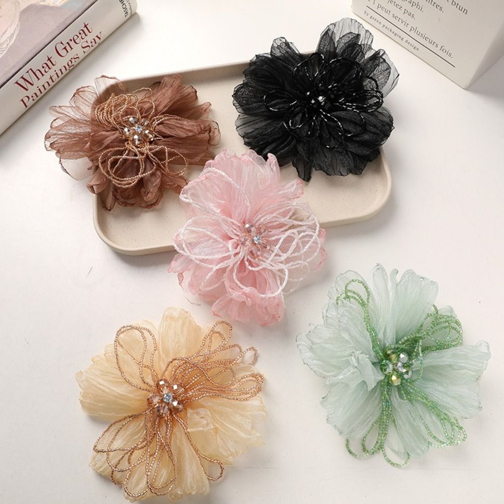 Hiasan Bunga Kain Organza deng - Crystal Mesh Fabric ulasan dan harga