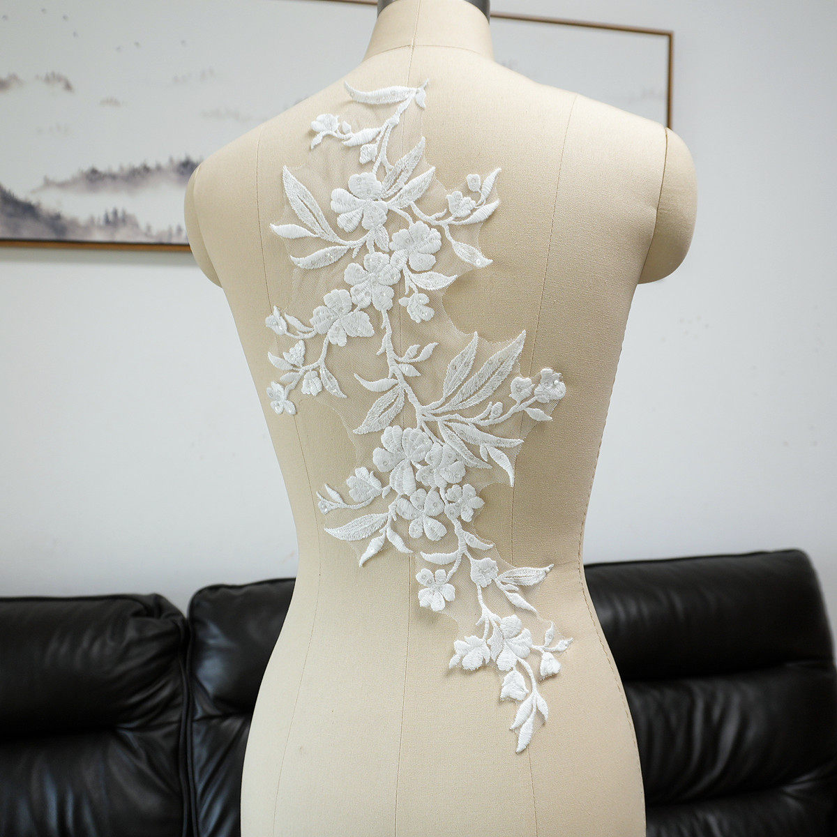 Aplikasi Payet Daun Bunga Puti - Craft Embellishment ulasan dan harga